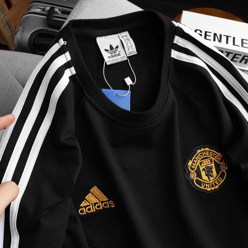 [SW169] Áo Sweater Das M.U XK Sọc Trắng Logo Vàng | BigBuy360 - bigbuy360.vn