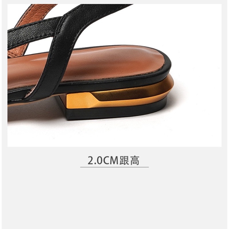 (ORDER) Sandal 2cm da mềm khoá tròn bẹt BIG SIZE 34-43