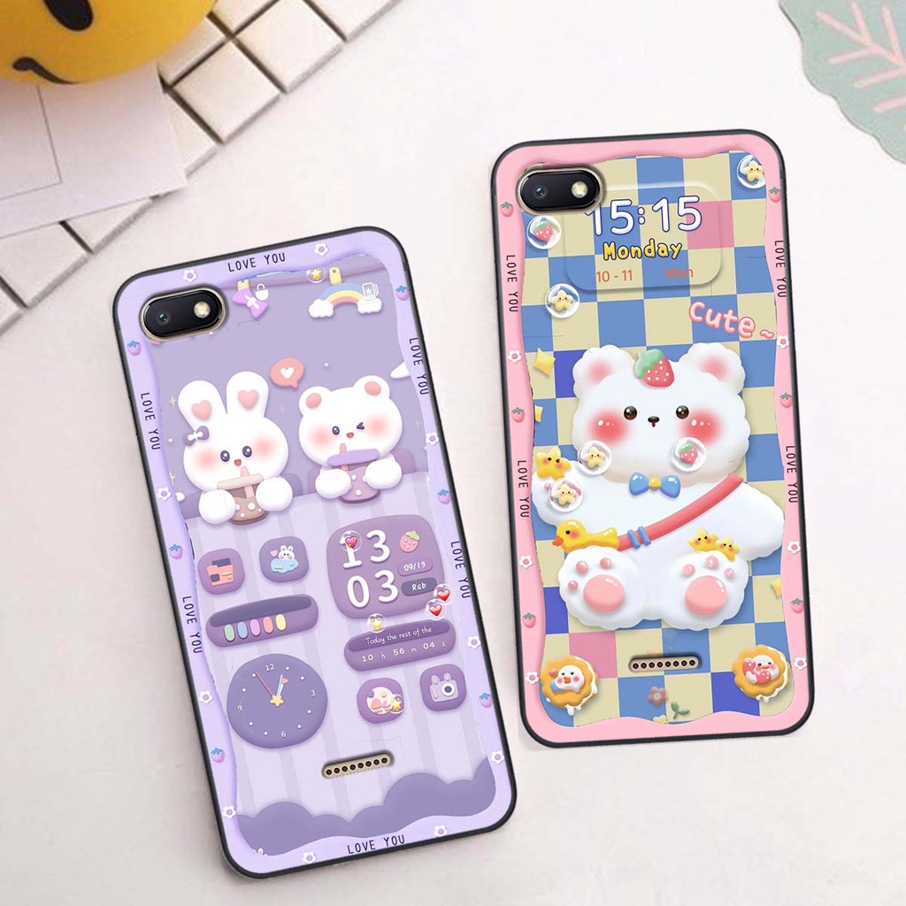 Ốp lưng Xiaomi Redmi 4A / 5A / 6A in hình gấu cute,bò sữa 3D cute dễ thương bảo vệ điện thoại