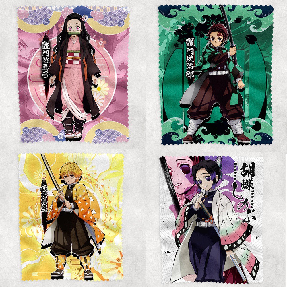 Khăn lau kính in nhân vật anime Nhật Bản Kamado Tanjirou Demon Slayer thời trang