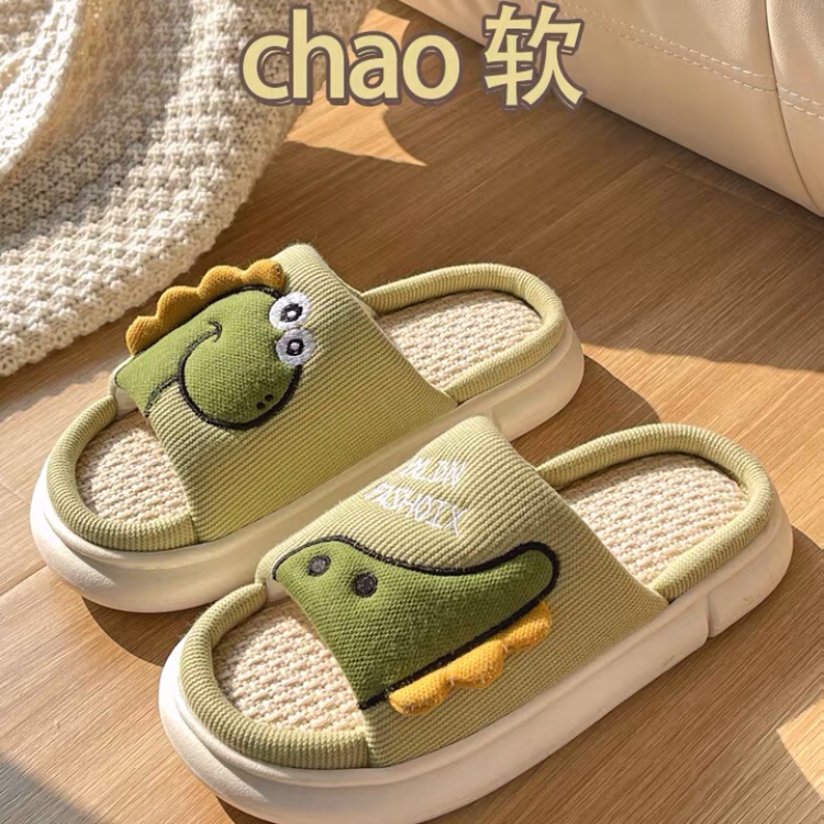 Dép bông Khủng Long 88s đế độn đi trong nhà mùa đông nhiều màu sắc cá tính