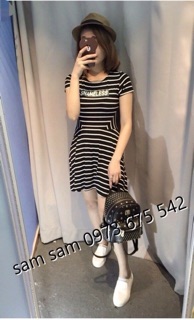 Váy f21 kẻ ngang