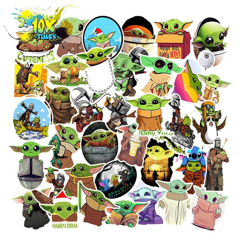 set 50 sticker phi hàng gia alien cá tính  dán máy tính, iện thoại,lap top, sticker dán mũ bảo hiểm, valy phong cách
