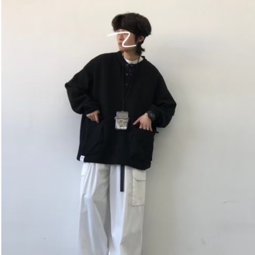 Áo Len Dài Tay Màu Trơn Thời Trang Nam Tính