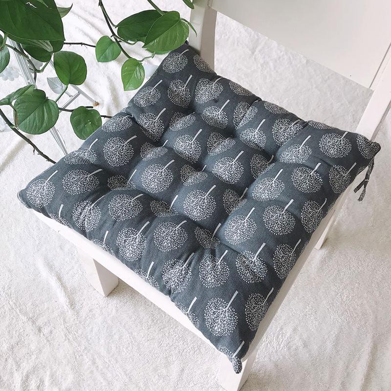 Đệm ngồi bệt Lidaco đệm lót ghế vải bố canvas vintage bền đẹp size 45cm