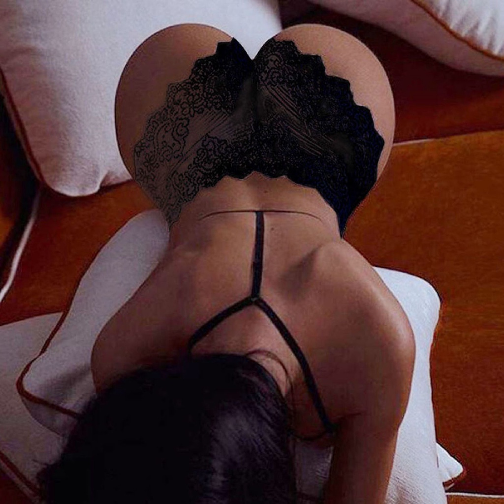 Quần Lót Cotton Ren Hoa Lưng Cao Xuyên Thấu Quyến Rũ Cho Nữ