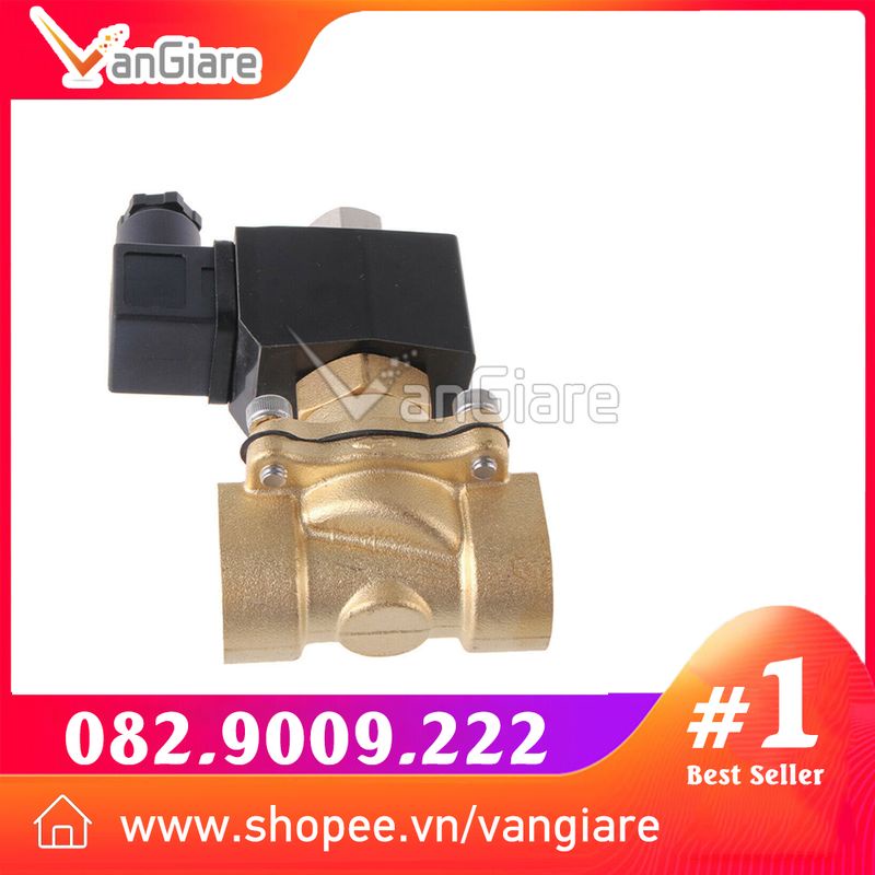 Van điện từ thường mở - có điện van đóng, coil đúc 220v 24v ren 21 27 34