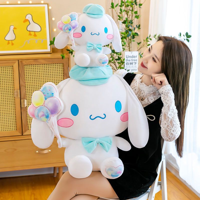 Sanrio cinnamoroll gấu bông thú nhồi bông quà tặng hình chú chó cầm bóng bay dễ thương phong cách nhật bản nhiều kích cỡ