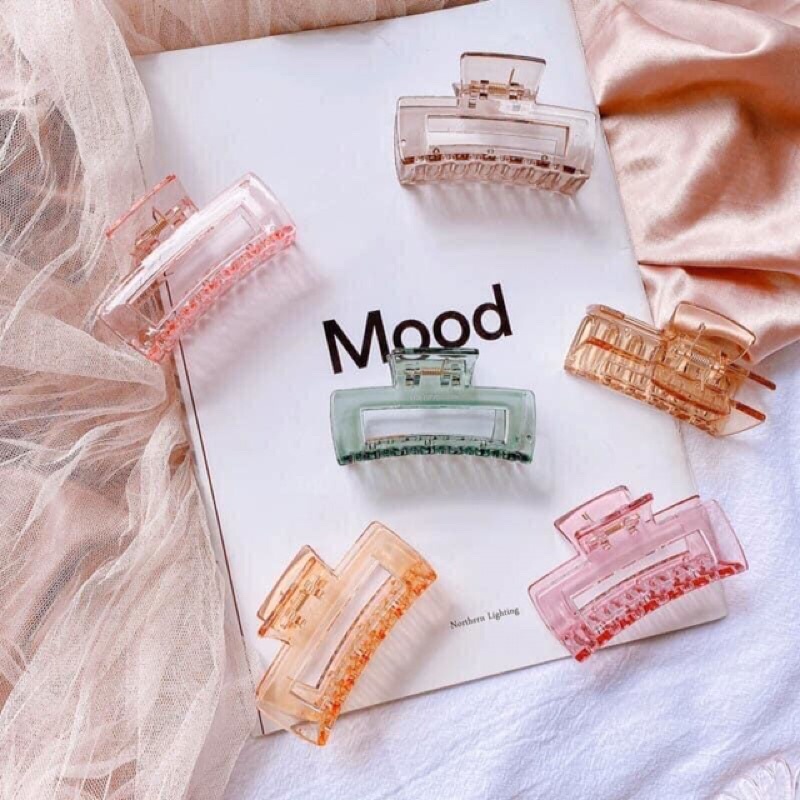 Kẹp tóc càng cua màu kẹo ngọt trong suốt