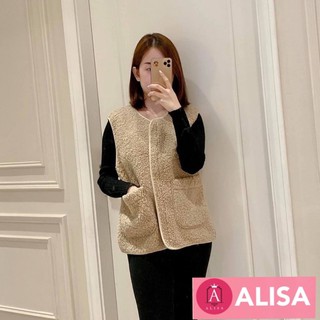 Áo gile lông cừu - alisa