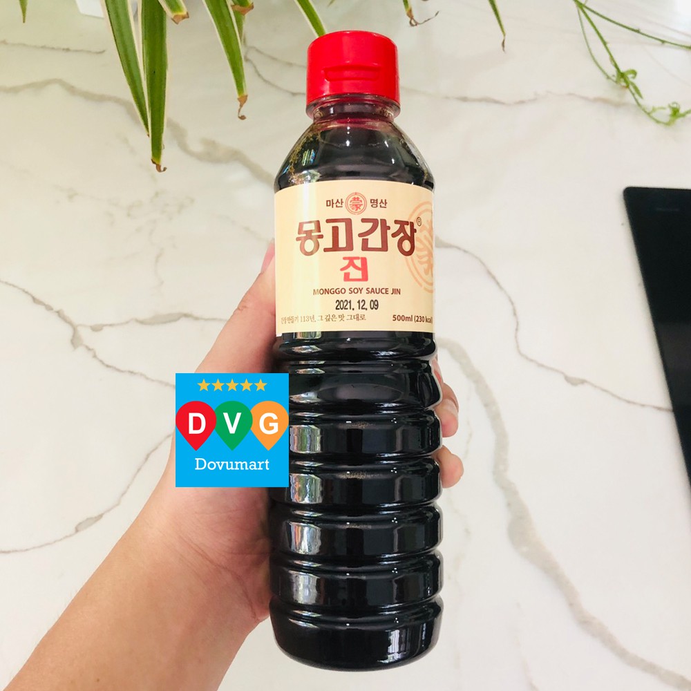 Nước Tương (Xì Dầu) Monggo Jin Hàn Quốc 500ml (Monggo Soy Sauce Jin)