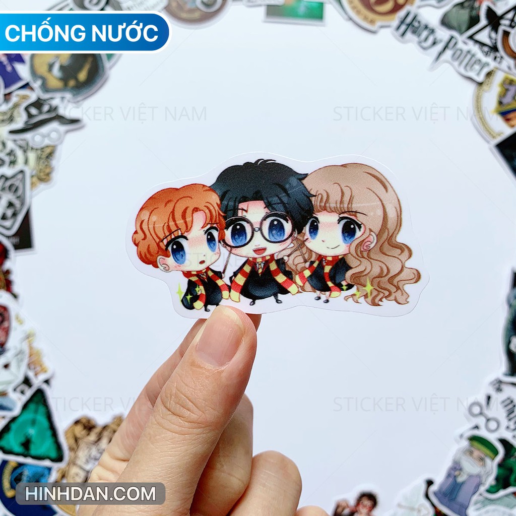 Sticker HARRY POTTER chống nước dán nón bảo hiểm, laptop, máy tính, xe, đàn guitar