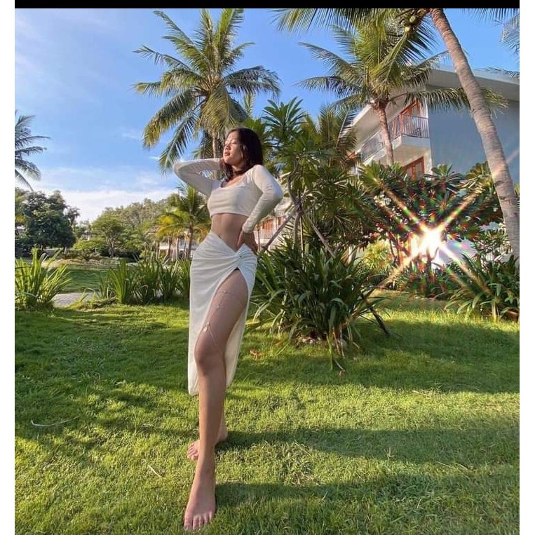 Sét bikini 3 món dài tay ngọc trinh đi bơi đi biển đẹp nhiều màu (5 màu) VATIXA BKN62