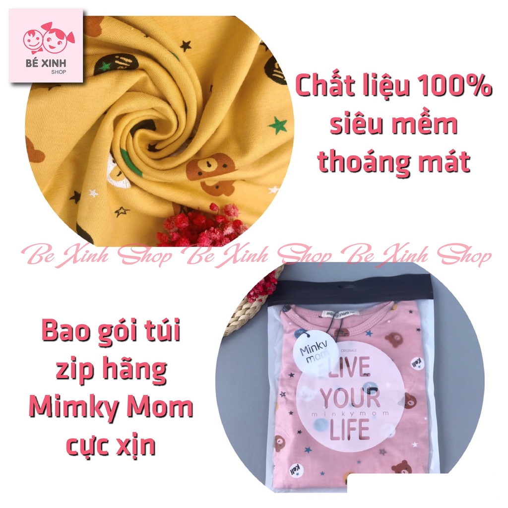 Đồ bộ quần áo ba lỗ cho bé trai bé gái Minky Mom [Trợ giá] bộ thun lạnh Minky Mom BA 3 LỖ GẤU KELI cho bé trai gái trẻem