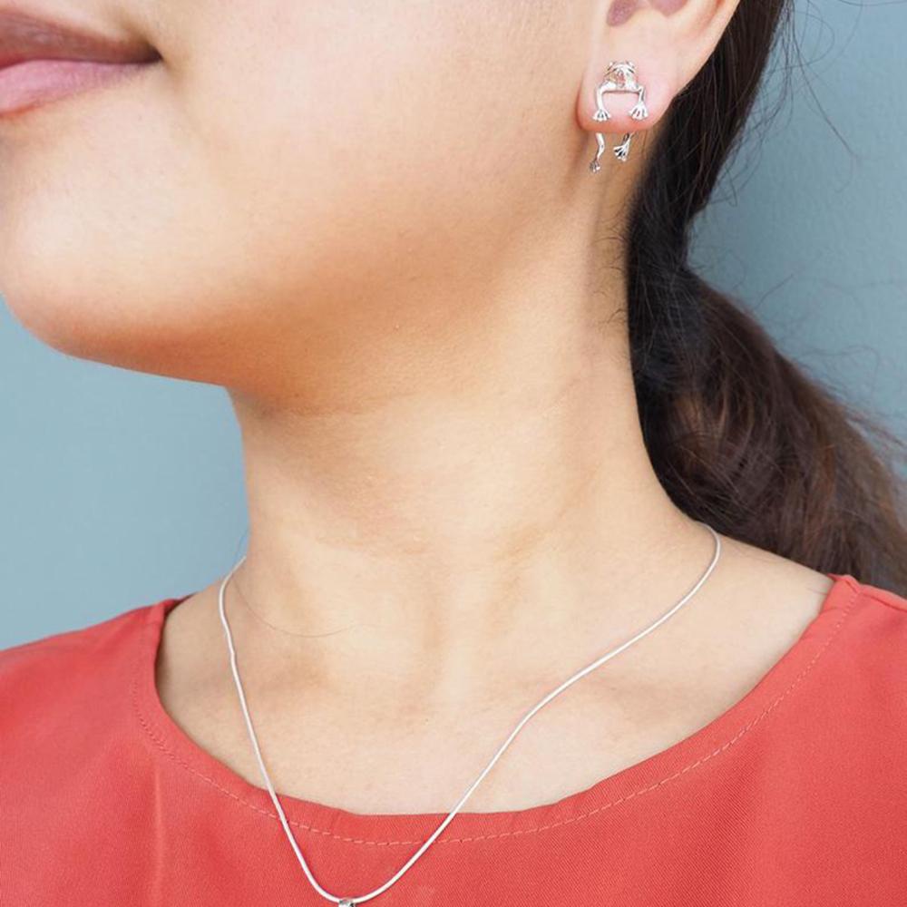 Bông Tai Hình Chú Ếch Dễ Thương Phong Cách Cổ Điển Thời Trang Cho Nữ|Vòng Tay Kim Loại Nhiều Màu Thời Trang
