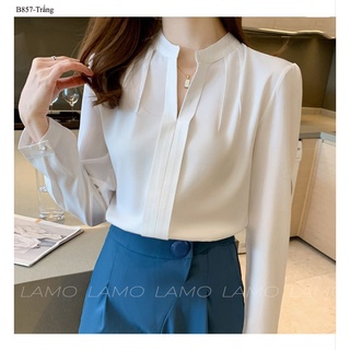 ÁO SƠ MI NỮ KIỂU CỔ TÀU LỤA HAWAI - B857