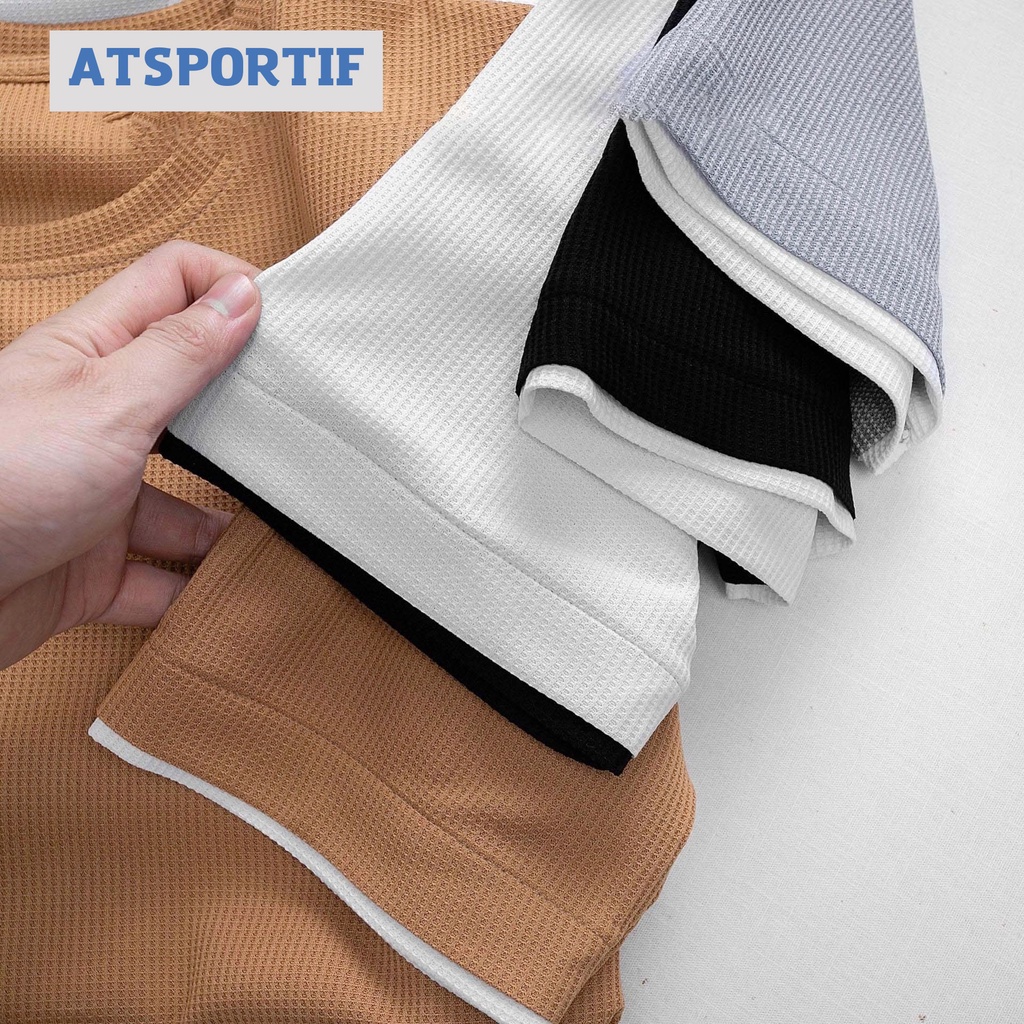 Áo Phông Nam Thể Thao Chất Cotton Tổ Ong 4 Màu Phối Viền Trẻ Trung