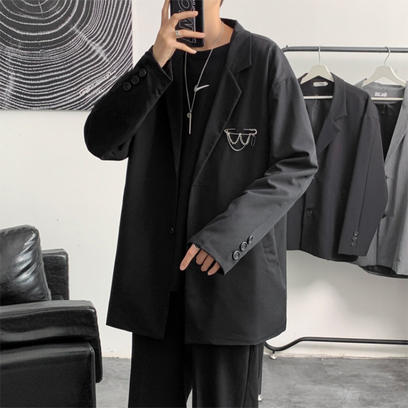 Áo Khoác Vest Màu Trơn Thời Trang Cho Nam Phong Cách Nhật Bản Size M-2XL