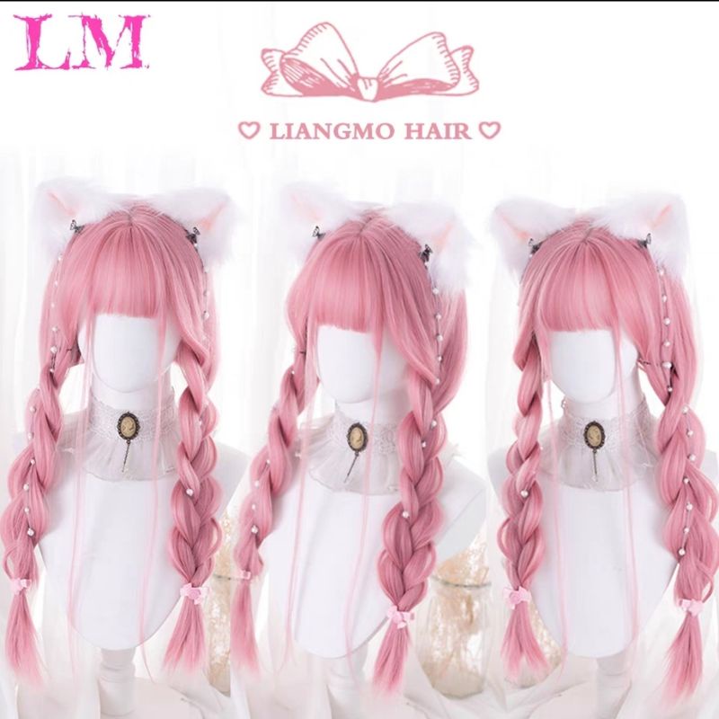 [Sẵn] Wig/Tóc giả siêu yêu màu hồng baby dài thẳng teen/lolita/cosplay B8037T [Miu Cosplay]