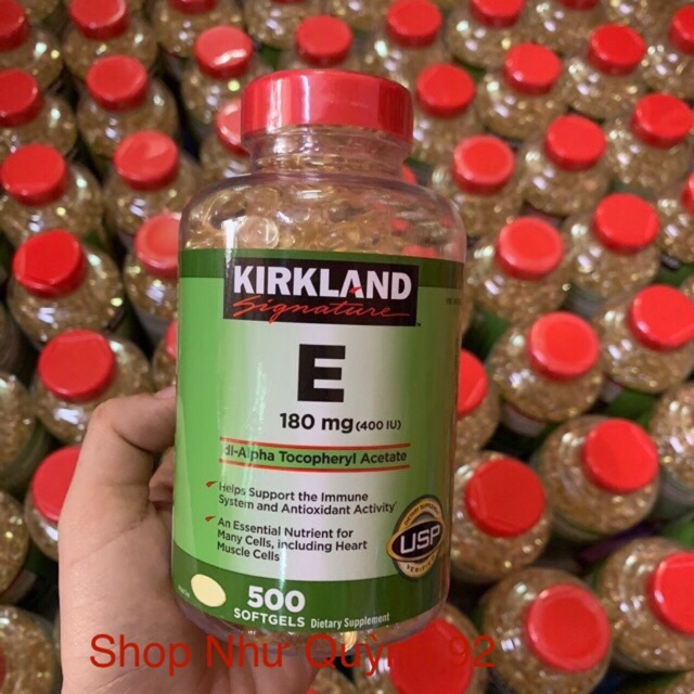Viên Uống Vitamin E 400 IU 500 Viên Kirkland Của Mỹ 500 Viên