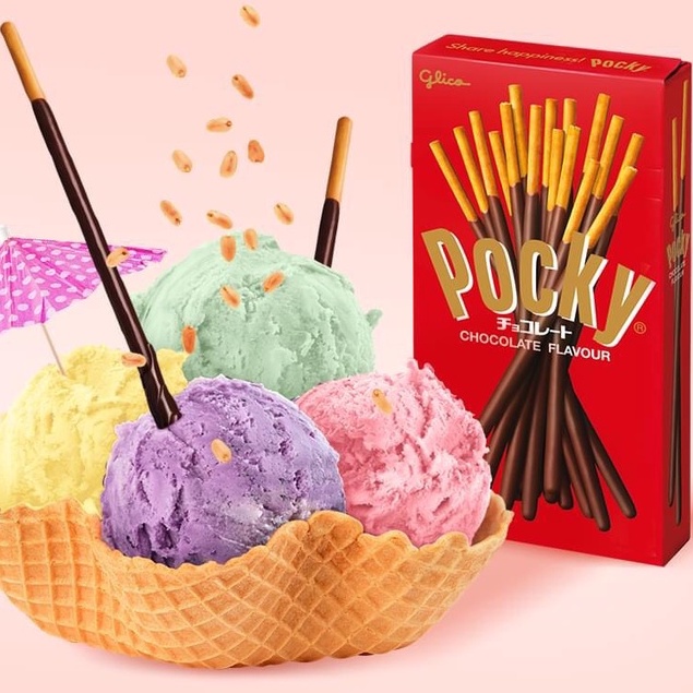 Bánh que phủ kem mix vị Glico  Pocky