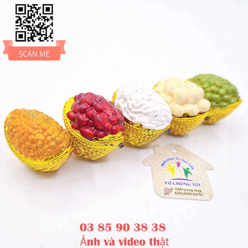 Set 10 bộ thỏi vàng đậu gạo ngũ cốc độc lạ, nguyên liệu làm tháp tỏi thần tài, bông tỏi ông địa - TỎI CÁT TƯỜNG