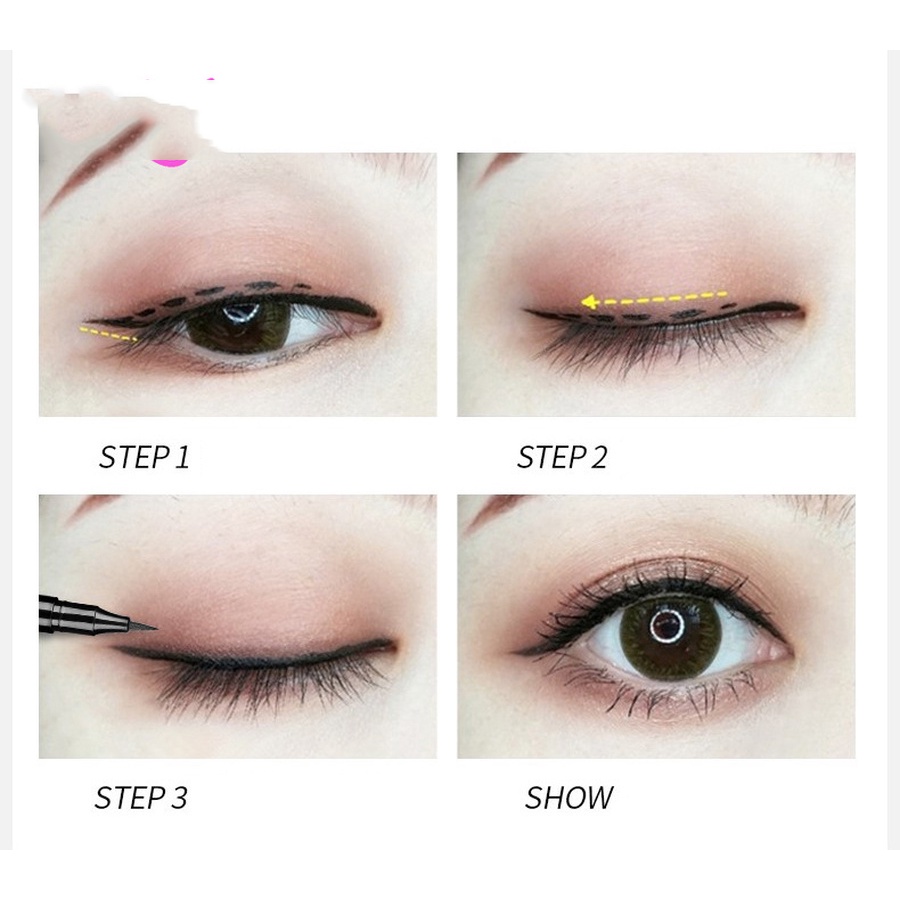 Bút kẻ mắt Suake dạng lỏng chống nước lâu trôi lên đến 24 giờ, Bút chì kẻ mắt Suake nội địa Trung bền màu không thấm
