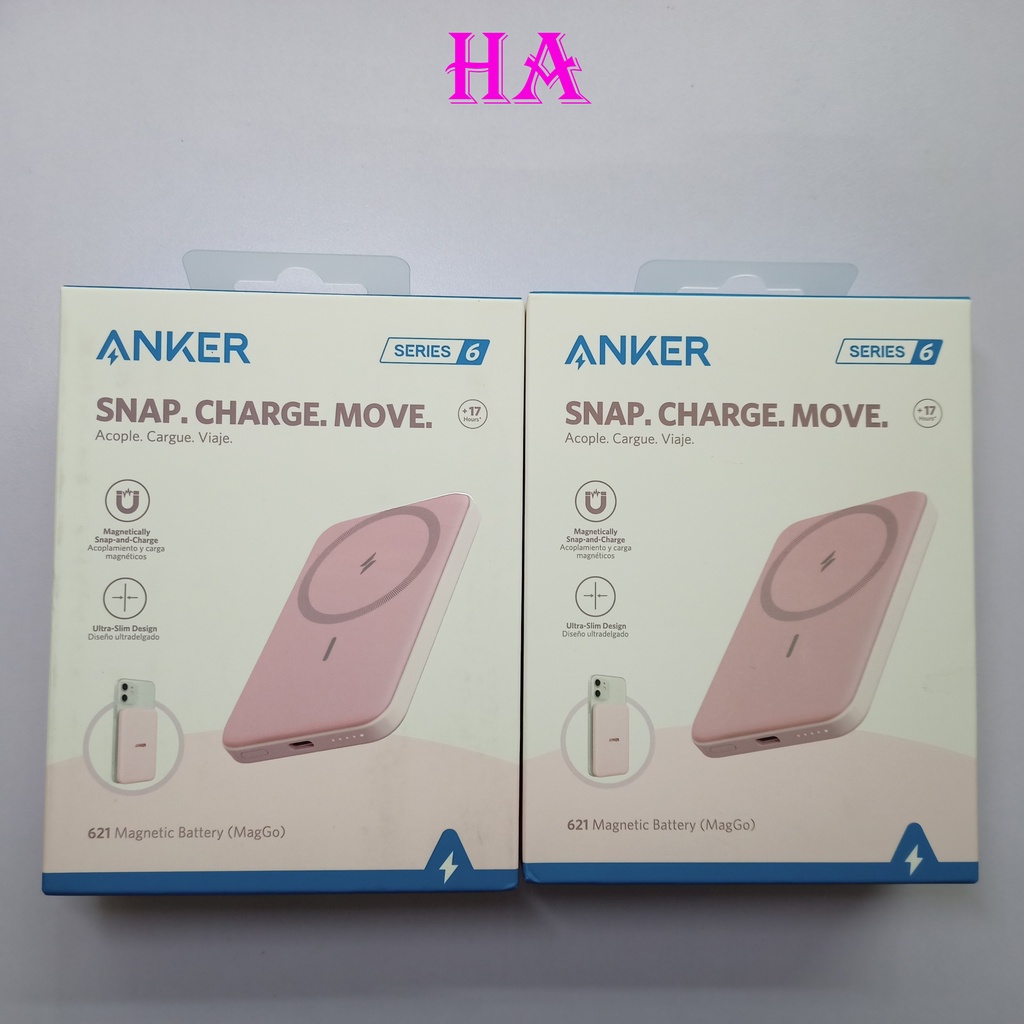 Pin Sạc Dự Phòng Anker 621 Magnetic Maggo A1610 Sạc Hít Từ Tính Cho ip12 - ip14