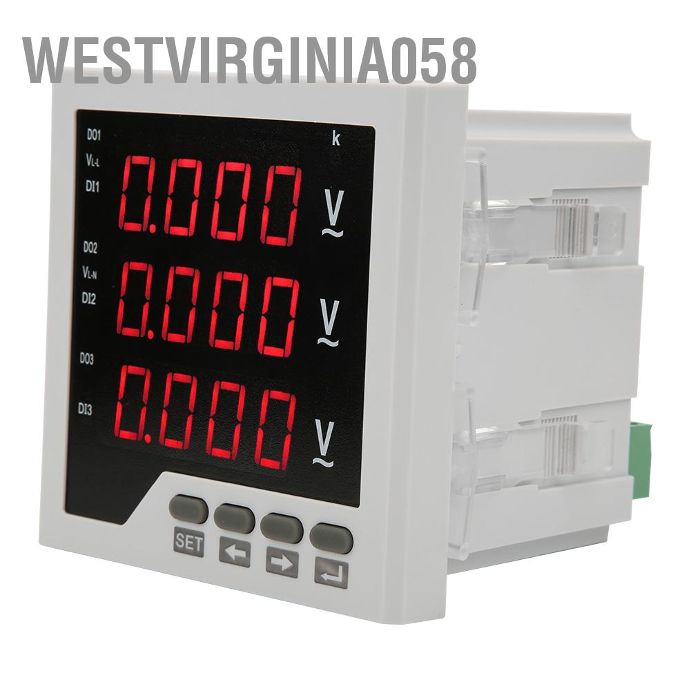 Có thể bán buôn DTM-AV96 Đồng hồ đo điện áp 3 pha có thể lập trình LED Hiển thị kỹ thuật số Vôn kế AC 450V Westvirginia058 Hàng giao ngay