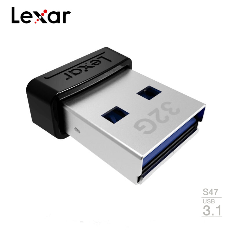 Lexar S47 USB 3.1 Ổ đĩa flash 32G Ổ bút 64G 128G U Disk Memory Stick mã hóa mặt dây chuyền mini tương thích với USB 3.0 / 2.0 | BigBuy360 - bigbuy360.vn