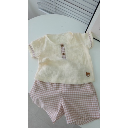 Sét bộ chất liệu cotton Hàn cho bé trai 9-23kg