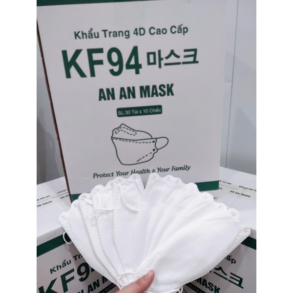 Khẩu trang KF94 AN AN  mask 1 gói 10 cái loại dày.