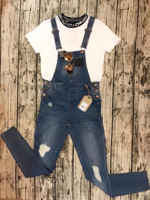 Yếm jean dư rách xước dư xịn - có Bigsize