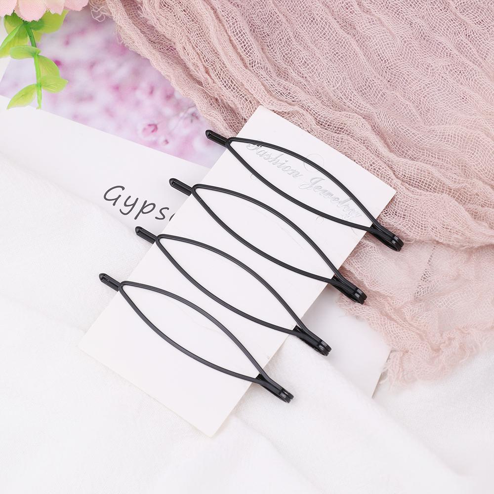 Bộ 4 Kẹp Tóc Kim Loại Đơn Giản Thời Trang Dành Cho Nữ