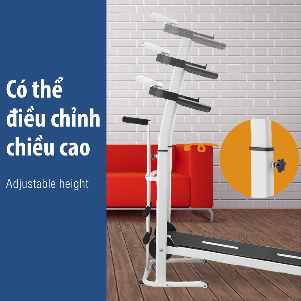 BG Máy chạy bộ cơ (ko sử dụng điện)  5 in 1 đa năng thích hợp cho cả người lớn và trẻ nhỏ model SH-306 Treadmill