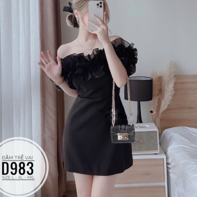 Đầm big size trễ vai bèo bèo từ 60kg-90kg