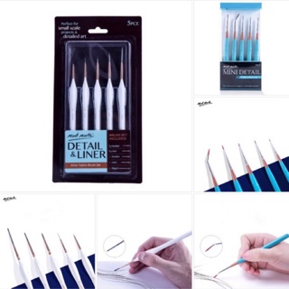 ART8S Set 5 cọ vẽ chuyên dụng Art Brushes  & Liner Artist Brush Mont Marte cao cấp CV3A