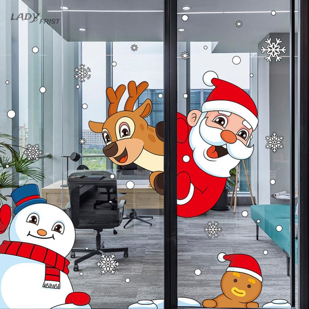 [ FAST SHIPPING ]Decals Christmas Stickers Electrostatic Environmentally Friendly Removable