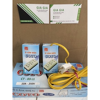 Ổ cắm điện chính hãng COTO 3 lỗ cắm