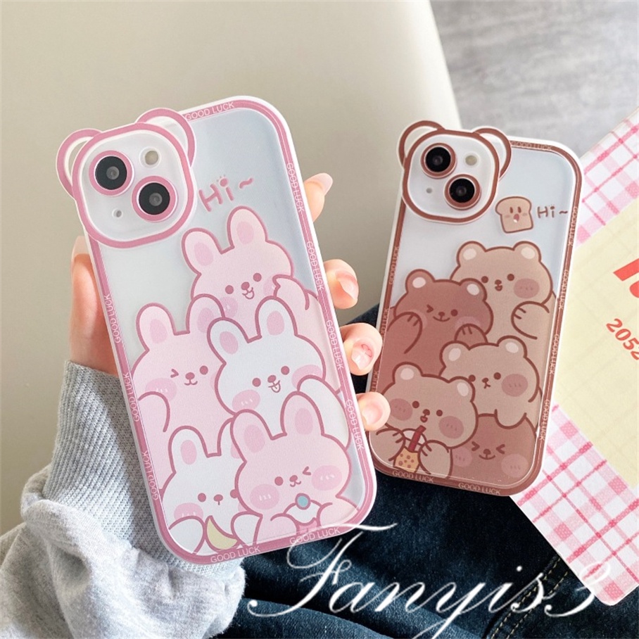Ốp Điện Thoại Mềm Trong Suốt In Hình Thú Hoạt Hình Cho iPhone 14 13 12 11 Pro Max X XR Xs Max 8 7 6 6s Plus SE 2020