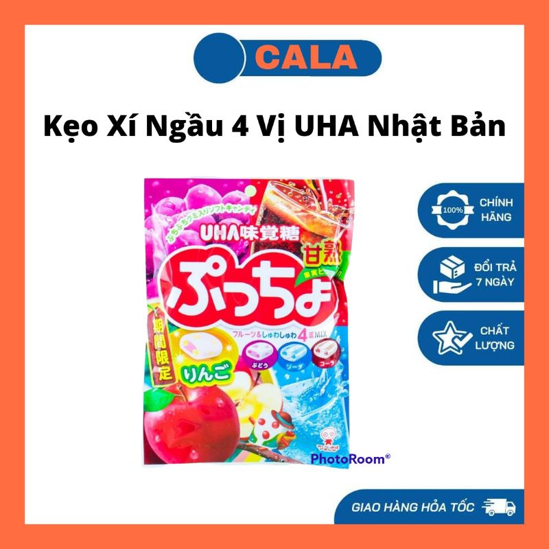 Kẹo Xí Ngầu 4 Vị UHA Nhật Bản 90g