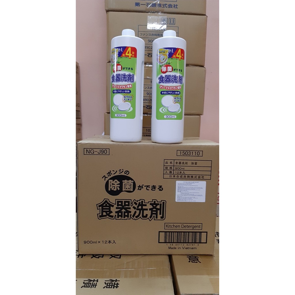 Thùng nước rửa chén Wai siêu đậm đặc hương chanh/cam 900ml ( 12chai/thùng)