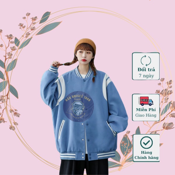 Áo Khoác Bomber Nỉ Varsity jacket - Áo Khoác Bomber Mùa Đông