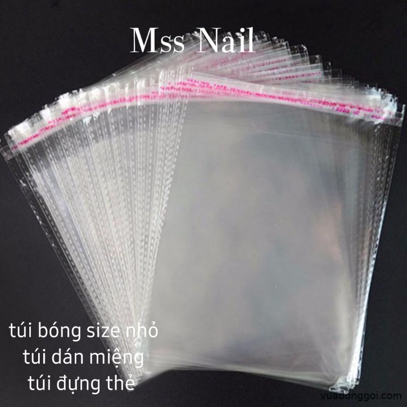 Túi bóng kính, túi bóng đựng thẻ nail