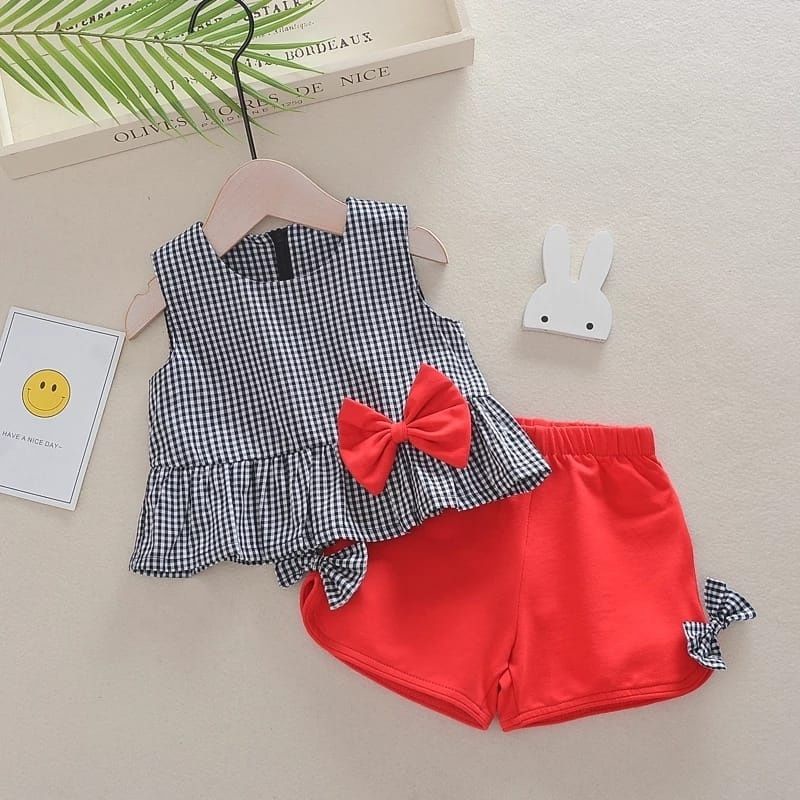 Mfkid SET Đồ Bộ Nhà Thờ/Quần Áo Trẻ Em/ Bộ Đồ Nhà Thờ hotpant Có Dây Ruy Băng Mới Nhất Cho Bé Gái/ Tội Lỗi/ Bộ Đồ hotpant / Bộ Đồ Mới Nhất / Bộ Đồ Nhà Thờ Trẻ Em/ Trẻ Em