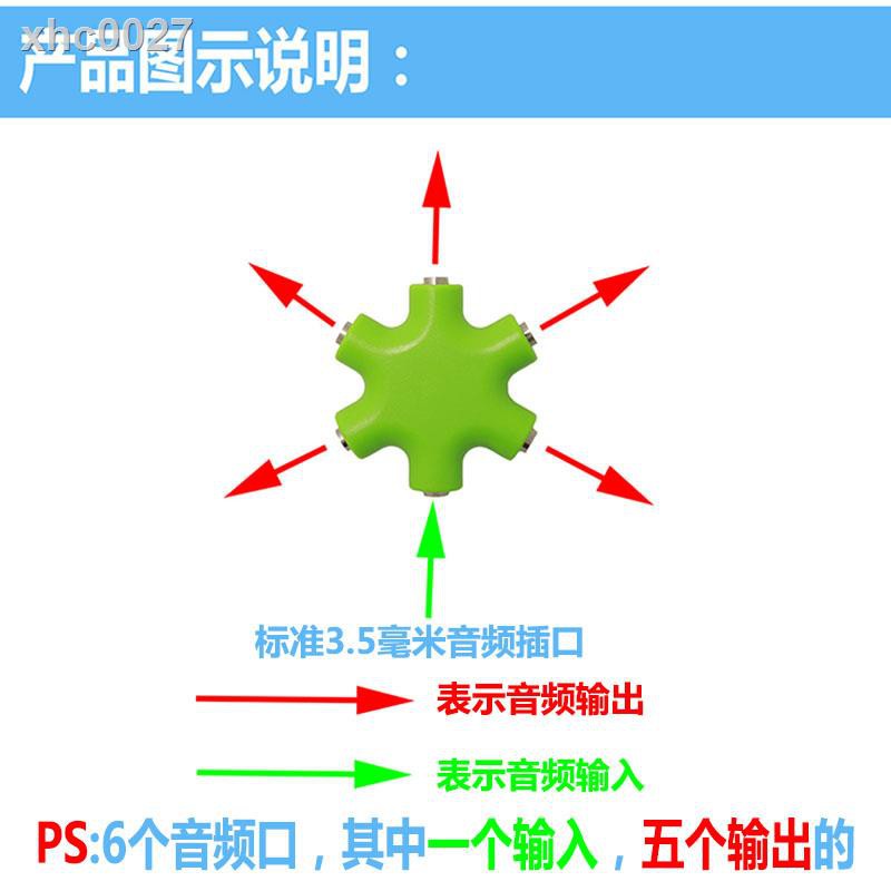 ✓Cáp chuyển đổi âm thanh 3.5Mm MP3 1 sang 5 cho điện thoại | BigBuy360 - bigbuy360.vn