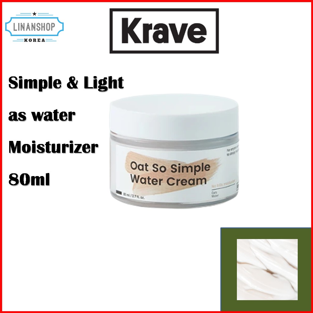 (Hàng thật) KRAVE BEAUTY Oat So Simple Water Cream 80ml / Hydrating Moisturizing / Moisturizer
