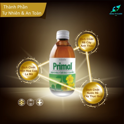 Siro Giảm Ho Không Đường Primal Syrup - Phù Hợp Với Người Tiểu Đường 150gr