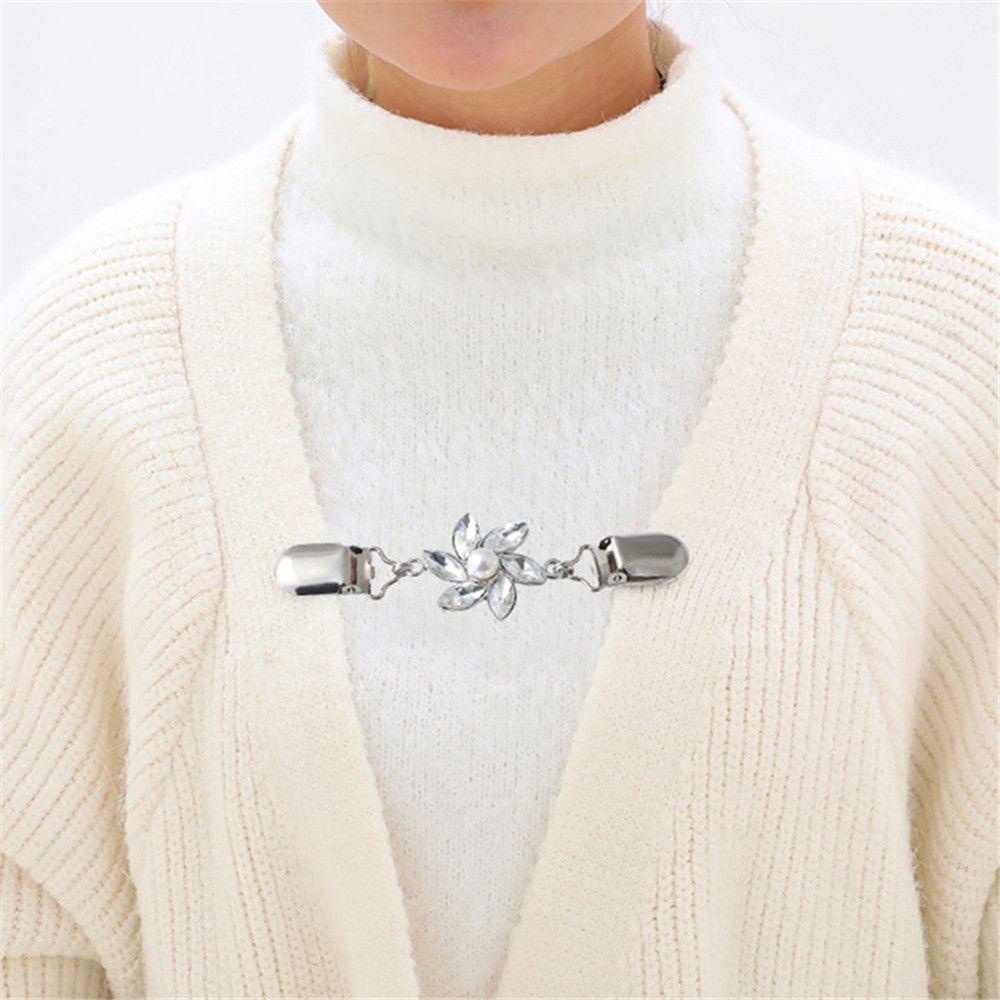 Trâm Cài Áo Khoác Cardigan Đính Đá Sáng Bóng 1 Cái Cho Nữ