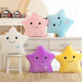 (MS88) Gối nhồi bông hình ngôi sao nhiều màu có đèn LED phát sáng